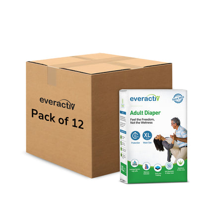 Adult Diapers Tape Style M to XL – 10 Hours Absorption Protection with Wetness Indicator