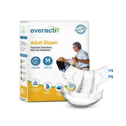 Adult Diapers Tape Style M to XL – 10 Hours Absorption Protection with Wetness Indicator