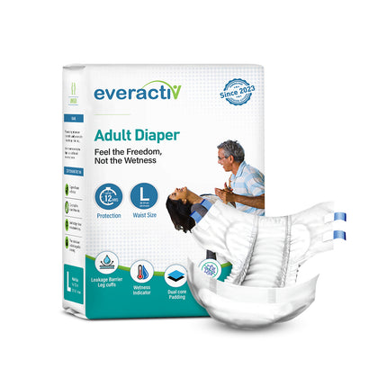 Adult Diapers Tape Style M to XL – 10 Hours Absorption Protection with Wetness Indicator