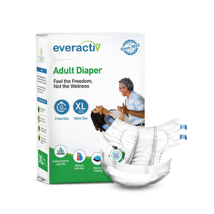 Adult Diapers Tape Style M to XL – 10 Hours Absorption Protection with Wetness Indicator