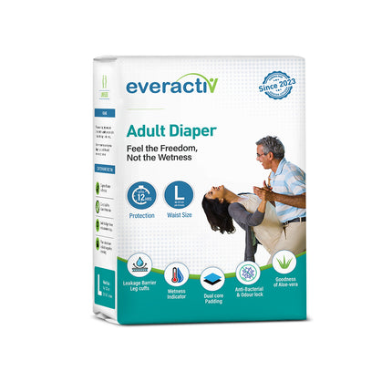 Adult Diapers Tape Style M to XL – 10 Hours Absorption Protection with Wetness Indicator