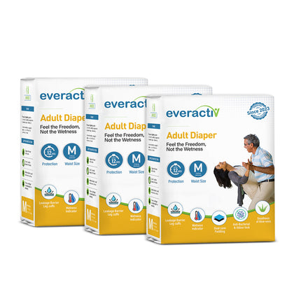Adult Diapers Tape Style M to XL – 10 Hours Absorption Protection with Wetness Indicator