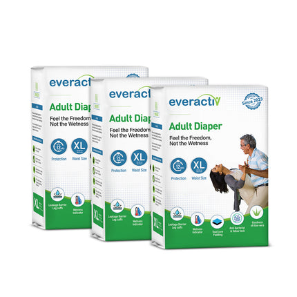Adult Diapers Tape Style M to XL – 10 Hours Absorption Protection with Wetness Indicator