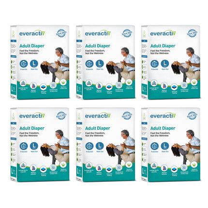 Adult Diapers Tape Style M to XL – 10 Hours Absorption Protection with Wetness Indicator