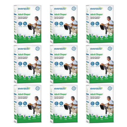 Adult Diapers Tape Style M to XL – 10 Hours Absorption Protection with Wetness Indicator