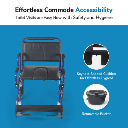 Commode transfer chair
