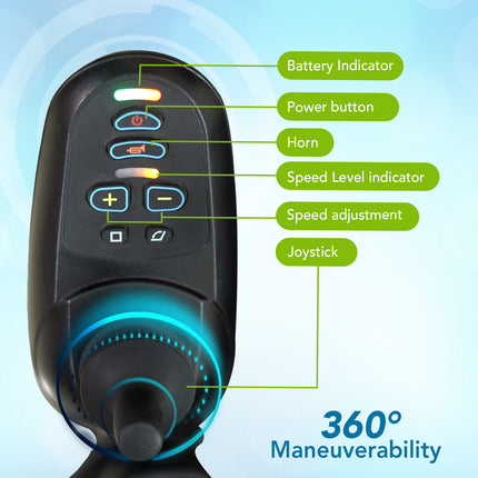 RED | EcoRider electric wheelchair joystick control specification India
