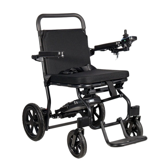 EverActiv EcoAir Lightweight Electric Wheelchair 16.5kg (with Battery) | Brushless Motor Foldable Power Wheelchair | Digital Joystick Controller | 15KM Lithium Battery | Portable Motorized Wheelchair for Travel