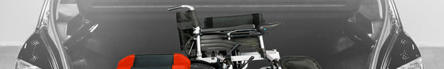 RED | EcoRider foldable electric wheelchair in car boot India
