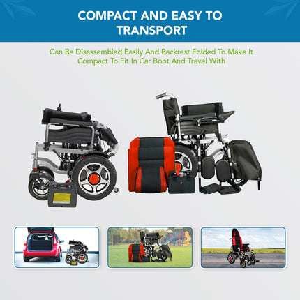RED | EverActiv EcoRider electric wheelchair blue colour India
