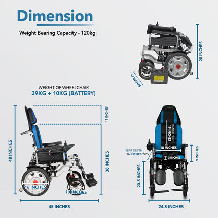 BLUE | ecorider-wheelchair Dimentions
