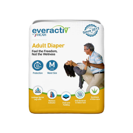 Adult Diapers Pant Style XL – 10 Hours Leakproof Protection with Wetness Indicator (Pack of 12)